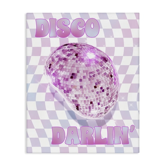 Stupell Industries Eclectic Checkered Disco Darlin' Canvas Art, 16 x 20, by Ziwei Li