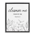 thumbnail image 1 of Stupell Industries Eclectic Cleanse Me From Sin Black Floating Frame Canvas Art, 17 x 21, by Lettered and Lined, 1 of 7