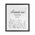 thumbnail image 1 of Stupell Industries Eclectic Cleanse Me From Sin Black Framed Print Under Glass, 13 x 16, by Lettered and Lined, 1 of 8