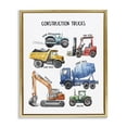 thumbnail image 1 of Stupell Industries Eclectic Construction Trucks Machinery Gold Floating Frame Canvas Art, 25 x 31, by Christine Simpson Art, 1 of 8