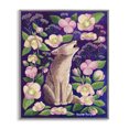 thumbnail image 1 of Stupell Industries Eclectic Coyote & Pink Florals Gray Framed Giclee Art, 16 x 20, by Renee Thompson, 1 of 8