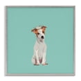 thumbnail image 1 of Stupell Industries Eclectic Crowned Dog on Turquoise Gray Framed Giclee Art, 12 x 12, by Amelia Noyes, 1 of 8