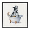 thumbnail image 1 of Stupell Industries Eclectic Dairy Cow in Bathtub Black Floating Frame Canvas Art, 18 x 18, by Donna Brooks, 1 of 7