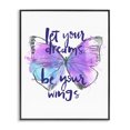 thumbnail image 1 of Stupell Industries Eclectic Dreams Quote Purple Butterfly Black Framed Giclee Art, 16 x 20, by Jennifer Paxton Parker, 1 of 7