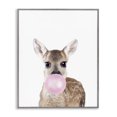 thumbnail image 1 of Stupell Industries Eclectic Fawn Blowing Bubblegum Gray Framed Giclee Art, 11 x 14, by Sisi and Seb, 1 of 7