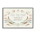 thumbnail image 1 of Stupell Industries Eclectic Feel The Fear Inspirational Black Framed Giclee Art, 18 x 12, by Kim Allen, 1 of 9