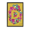 thumbnail image 1 of Stupell Industries Eclectic Floral Bloom Letter D Black Floating Frame Canvas Art, 17 x 25, by Hannah Byatt, 1 of 8
