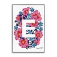 thumbnail image 1 of Stupell Industries Eclectic Floral Bloom Letter E Gray Framed Giclee Art, 12 x 18, by Hannah Byatt, 1 of 8