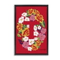 thumbnail image 1 of Stupell Industries Eclectic Floral Bloom Letter T Black Floating Frame Canvas Art, 17 x 25, by Hannah Byatt, 1 of 8