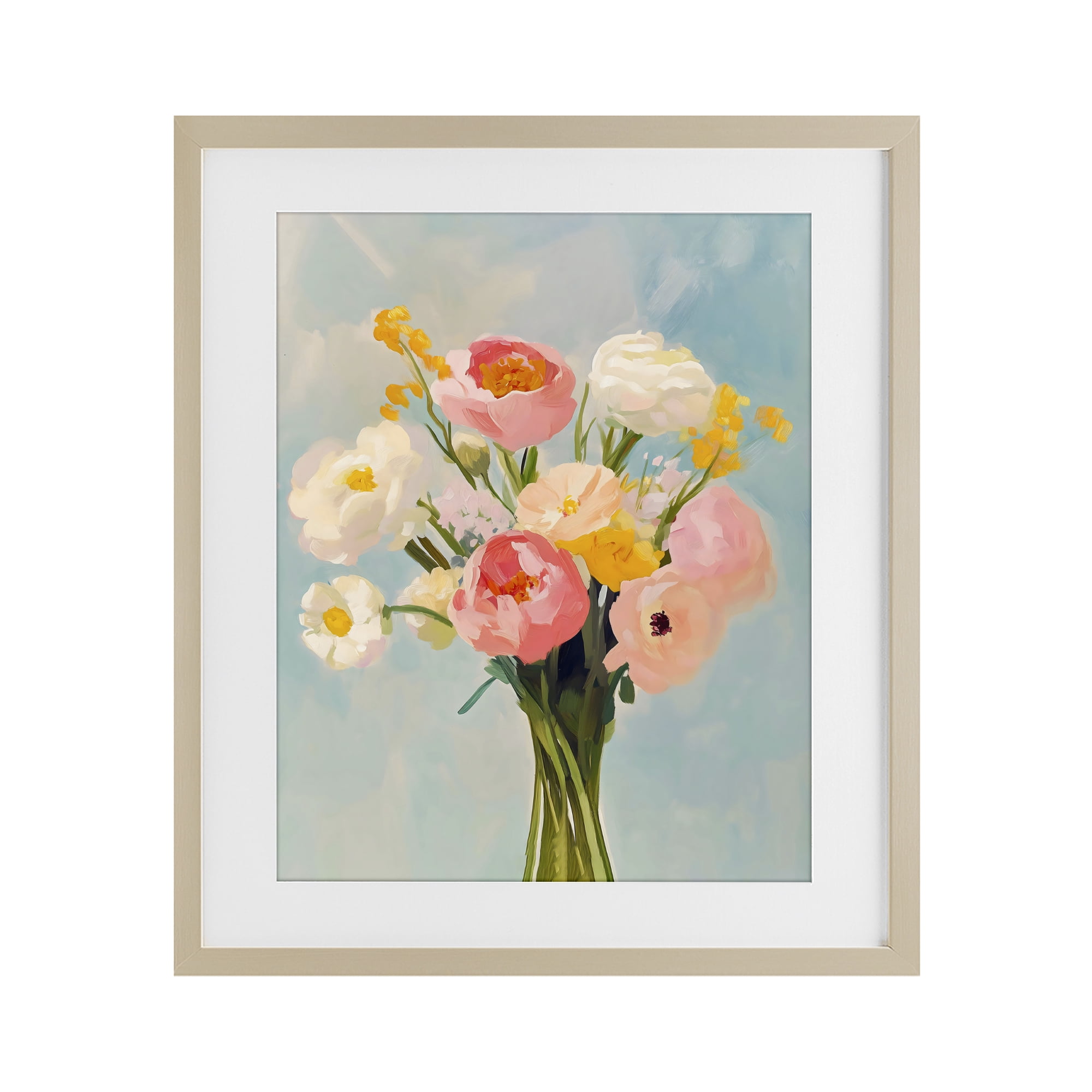 Stupell Industries Eclectic Floral Bouquet Birch Framed Print Under Glass, design by The Prints Vibe