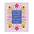 thumbnail image 1 of Stupell Industries Eclectic Floral Makes You Happy White Framed Giclee Art, 24 x 30, by Glad You're Here Co., 1 of 8