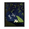 thumbnail image 1 of Stupell Industries Eclectic Frog in Night Forest Black Floating Frame Canvas Art, 17 x 21, by Michelle Ingari Designs, 1 of 8