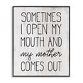 thumbnail image 1 of Stupell Industries Eclectic Funny Talking Like My Mother Black Framed Giclee Art, 11 x 14, by Lil' Rue, 1 of 7