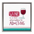 thumbnail image 1 of Stupell Industries Eclectic Funny Wine Phrase Gray Floating Frame Canvas Art, 18 x 18, by Courtney Morgenstern, 1 of 8