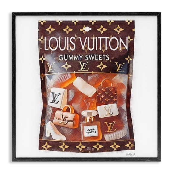 Stupell Industries Eclectic Glam Gummy Sweets Black Framed Giclee Art, 17 x 17, by Amanda Greenwood