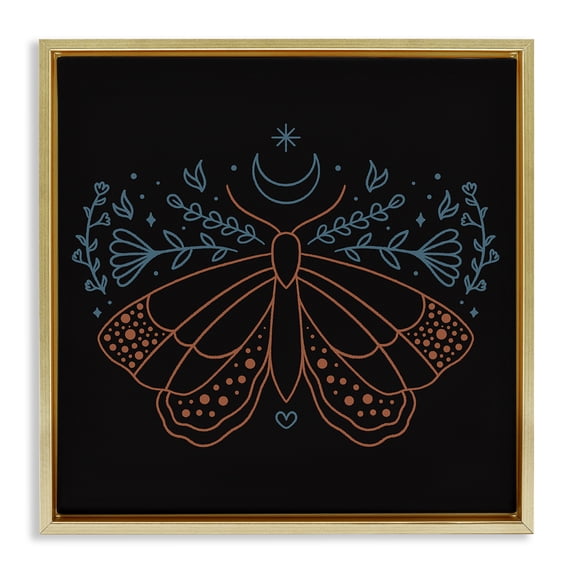 Stupell Industries Eclectic Gold Floating Frame Canvas Art, 18 x 18, by Ahmed Sameh Hussein