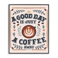 thumbnail image 1 of Stupell Industries Eclectic Good Day A Coffee Away Black Framed Giclee Art, 11 x 14, by Glad You're Here Co., 1 of 8