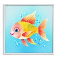 thumbnail image 1 of Stupell Industries Eclectic Happy Fish with Speckles White Framed Giclee Art, 12 x 12, by Andrea Haase, 1 of 8