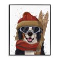 thumbnail image 1 of Stupell Industries Eclectic Happy Skiing Dog Black Framed Giclee Art, 11 x 14, by Fab Funky, 1 of 8