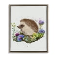 thumbnail image 1 of Stupell Industries Eclectic Hedgehog in Garden Brown Floating Frame Canvas Art, 17 x 21, by Fab Funky, 1 of 8