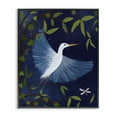thumbnail image 1 of Stupell Industries Eclectic Heron in Night Forest Black Framed Giclee Art, 24 x 30, by Michelle Ingari Designs, 1 of 8