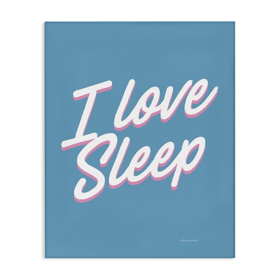 Stupell Industries Eclectic I Love Sleep Typography Canvas Art, 30 x 40, by House of Lulu