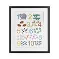 thumbnail image 1 of Stupell Industries Eclectic Kid's Counting Animals Black Framed Print Under Glass, 13 x 16, by Carla Daly, 1 of 8