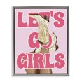 thumbnail image 1 of Stupell Industries Eclectic Let's Go Girls Cowgirl Gray Floating Frame Canvas Art, 17 x 21, by Ziwei Li, 1 of 7