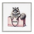 thumbnail image 1 of Stupell Industries Eclectic Lovely Cat in Shopping Bag Gray Framed Giclee Art, 24 x 24, by Amanda Greenwood, 1 of 8
