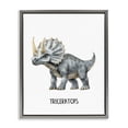 thumbnail image 1 of Stupell Industries Eclectic Meet The Triceratops Gray Floating Frame Canvas Art, 17 x 21, by Christine Simpson Art, 1 of 7