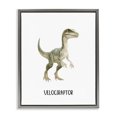 thumbnail image 1 of Stupell Industries Eclectic Meet The Velociraptor Gray Floating Frame Canvas Art, 17 x 21, by Christine Simpson Art, 1 of 7