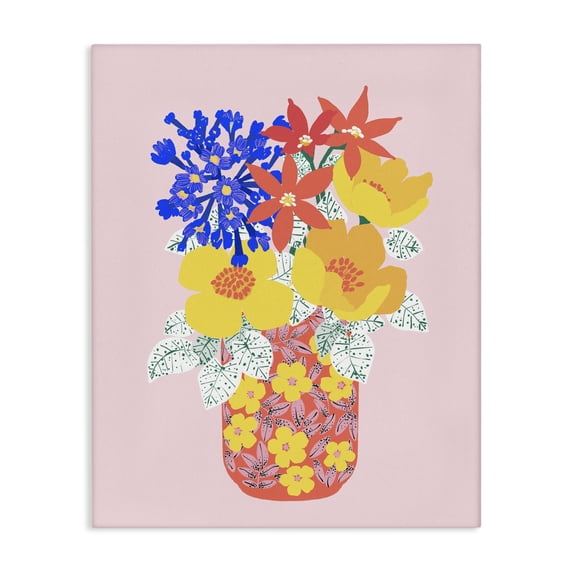 Stupell Industries Eclectic Modern Patterned Flowers Canvas Art, 36 x 48, by Pragya Kothari