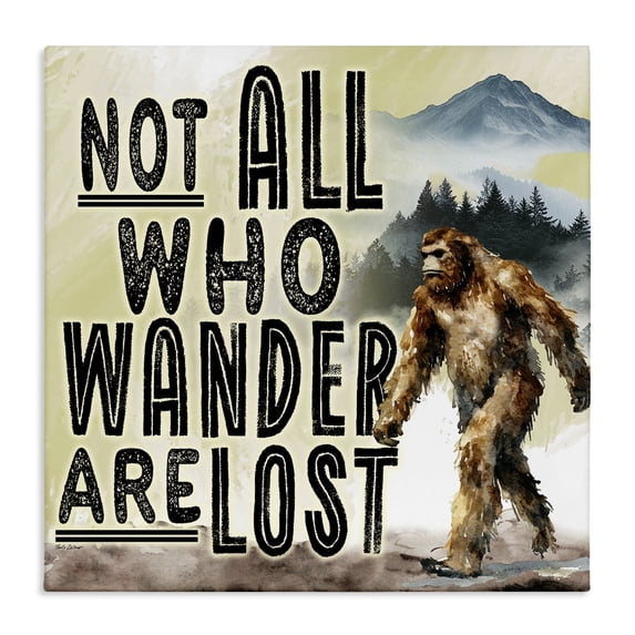 Stupell Industries Eclectic Not All Who Wander Phrase Canvas Art, 30 x 30, by Nicole DeCamp