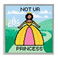 thumbnail image 1 of Stupell Industries Eclectic Not Ur Princess Pixel Style Gray Framed Giclee Art, 12 x 12, by Grace Popp, 1 of 8