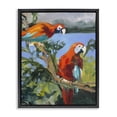 thumbnail image 1 of Stupell Industries Eclectic Parrots at Bay Black Floating Frame Canvas Art, 17 x 21, by Jane Slivka, 1 of 6