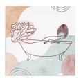 thumbnail image 1 of Stupell Industries Eclectic Pastel Geometric Bathtub Flower Canvas Art, 30 x 30, by Lil' Rue, 1 of 7