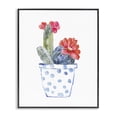 thumbnail image 1 of Stupell Industries Eclectic Patterned Cactus Planter Black Framed Giclee Art, 11 x 14, by Sally Swatland, 1 of 7