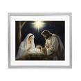 thumbnail image 1 of Stupell Industries Eclectic Peaceful Night Nativity Scene Gray Framed Print Under Glass, 21 x 17, by Arlington Prints, 1 of 8
