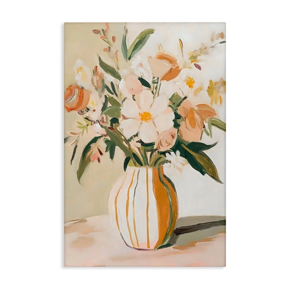 Stupell Industries Eclectic Peachy Pink Vase with Flowers Canvas Art, 16 x 24, by Creative Studio