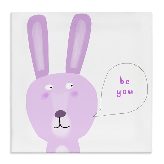 Stupell Industries Eclectic Pink Be You Bunny Canvas Art, 24 x 24, by Carla Daly