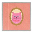 thumbnail image 1 of Stupell Industries Eclectic Pink Cat Portrait Gray Framed Giclee Art, 17 x 17, by Carrie Cantwell, 1 of 8