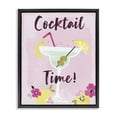 thumbnail image 1 of Stupell Industries Eclectic Pink Cocktail Time Black Floating Frame Canvas Art, 17 x 21, by Angela Nickeas, 1 of 8