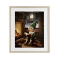 thumbnail image 1 of Stupell Industries Eclectic Reading Elf by Fireplace Birch Framed Print Under Glass, 13 x 16, by Arlington Prints, 1 of 8