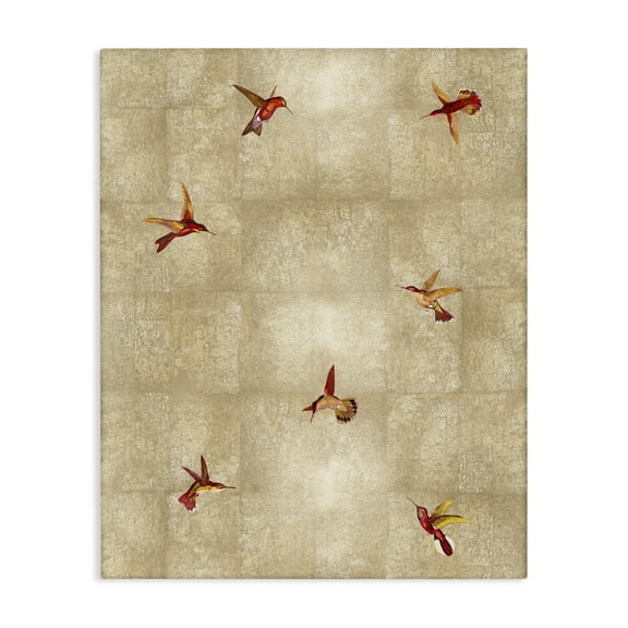 Stupell Industries Eclectic Red Hummingbirds Flying Pattern Canvas Art, 36 x 48, by Tina Blakely