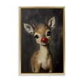 thumbnail image 1 of Stupell Industries Eclectic Red Nose Baby Reindeer Gold Floating Frame Canvas Art, 21 x 31, by Lettered and Lined, 1 of 7