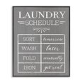 thumbnail image 1 of Stupell Industries Eclectic Relaxed Laundry Schedule Grey Black Framed Giclee Art, 11 x 14, by Lil' Rue, 1 of 7