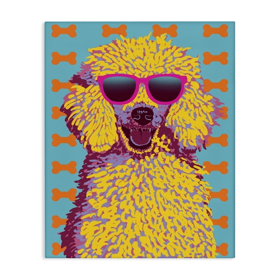 Stupell Industries Eclectic Retro Pop Poodle Canvas Art, 36 x 48, by Marcus Prime