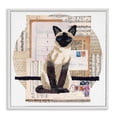 thumbnail image 1 of Stupell Industries Eclectic Siamese Cat Collage White Framed Giclee Art, 12 x 12, by Nancy Overton, 1 of 8