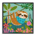 thumbnail image 1 of Stupell Industries Eclectic Sleepy Sloth in Nature Black Framed Giclee Art, 12 x 12, by Tina Finn, 1 of 8