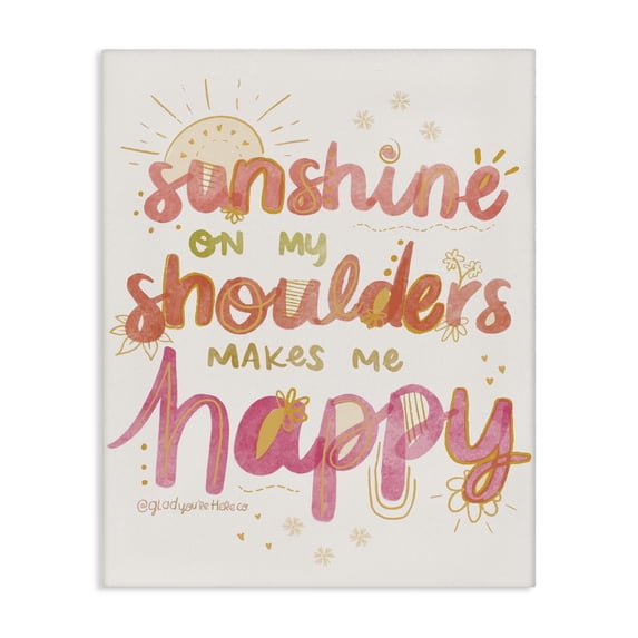 Stupell Industries Eclectic Sunshine On My Shoulders Canvas Art, 36 x 48, by Glad You're Here Co.